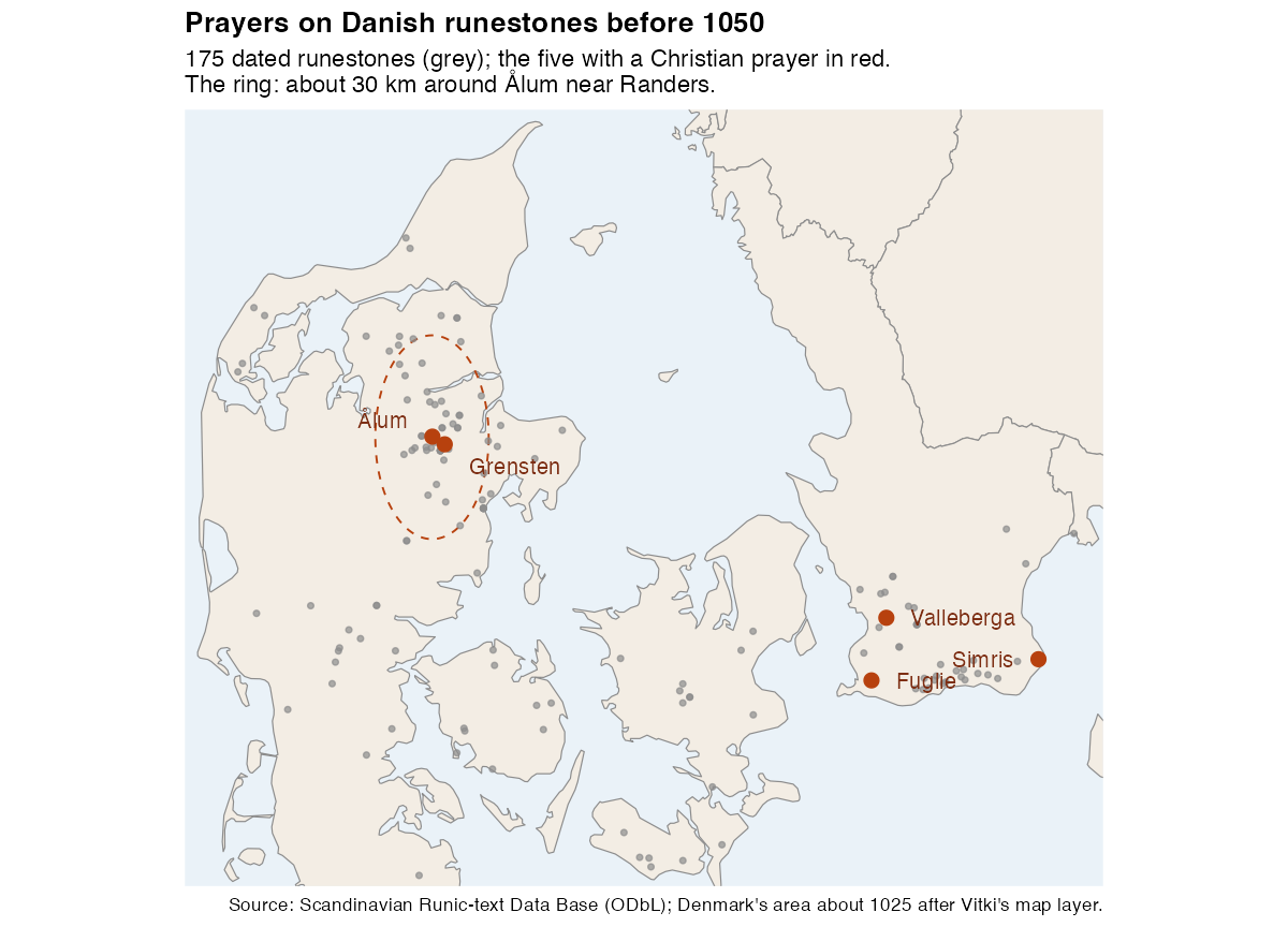 Prayers on Danish runestones before 1050