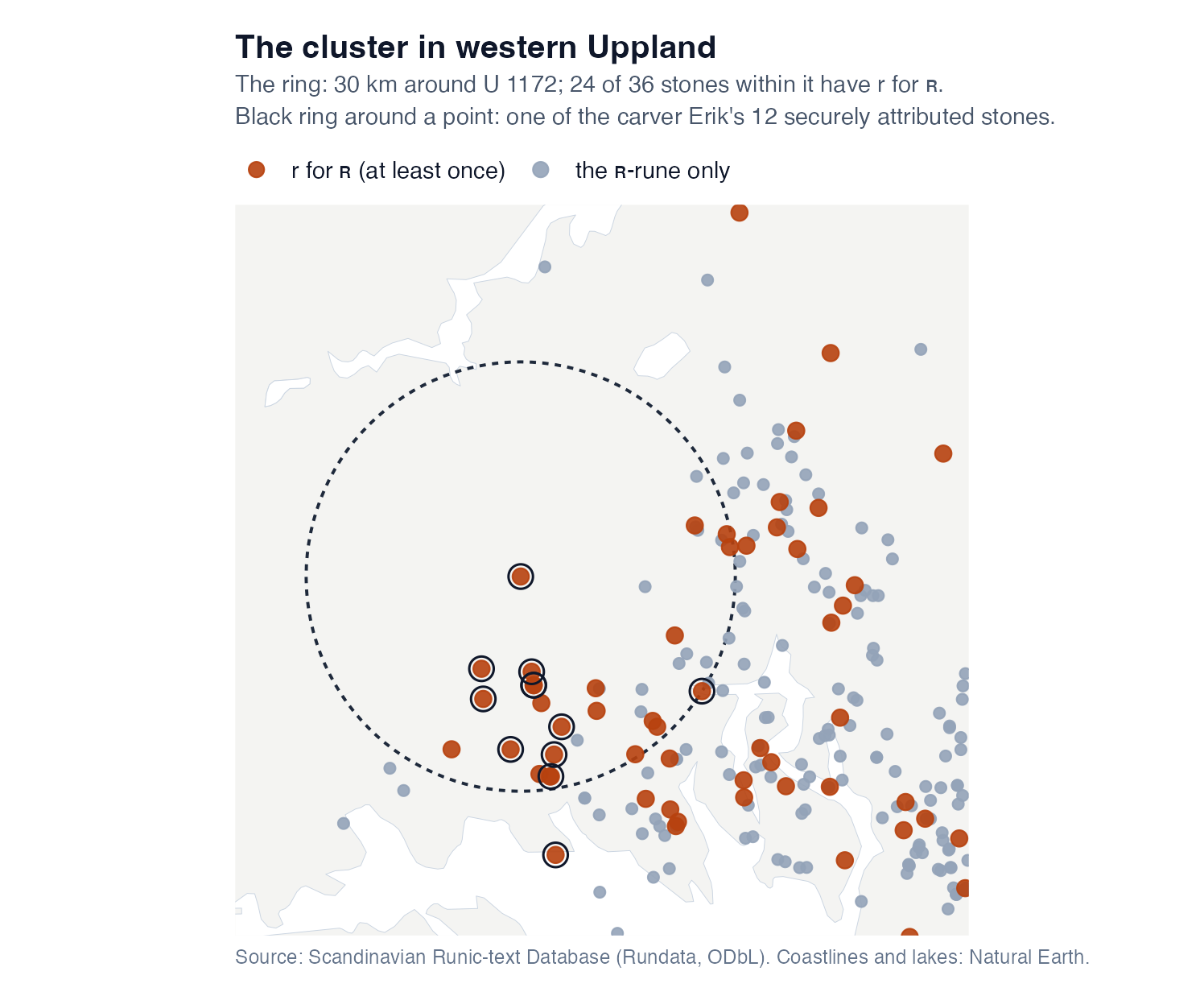 Figure 2. The cluster in western Uppland
